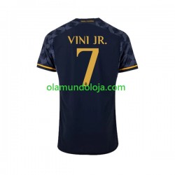 Camisola Real Madrid Vinicius Junior 7 Homem Equipamento Segundo 2023-2024 Manga Curta